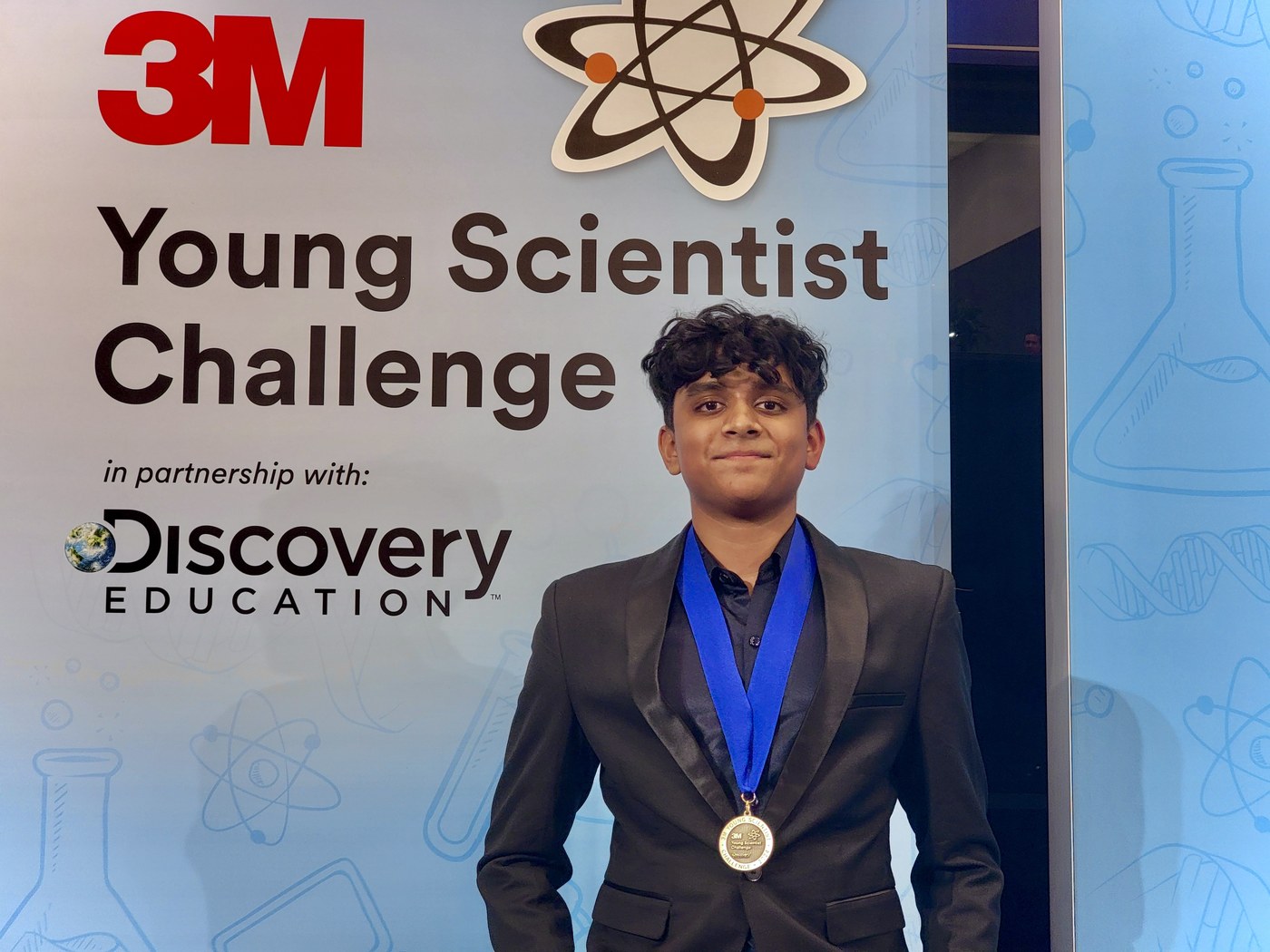Prince Nallamothula at the 3M Young Scientist Challenge